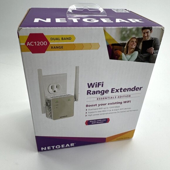 NETGEAR Wi-Fi Range Extender AC1200 EX6120 Coverage Up to 1500 Sq Ft NEW SEALED - Picture 1 of 6